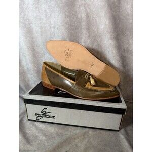 NWB Giorgio Brutini Men's 12 Two-tone Brown Leather Tassel Loafers Classic